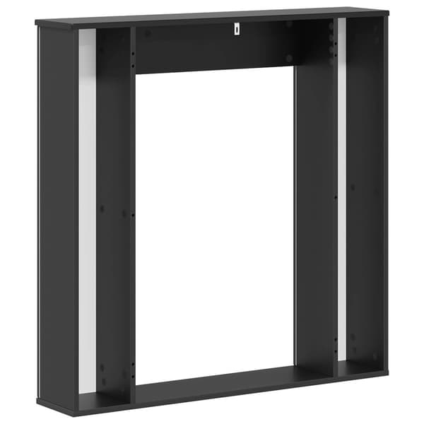 Eldstadsram Svart 100 x 20 x 100 cm Konstruerat trä