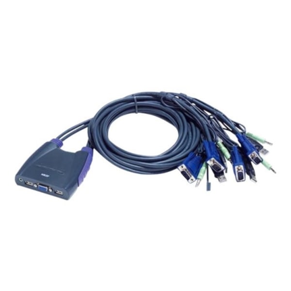 ATEN Petite CS64US - omkopplare för tangentbord/video/mus/ljud/USB - 4 portar