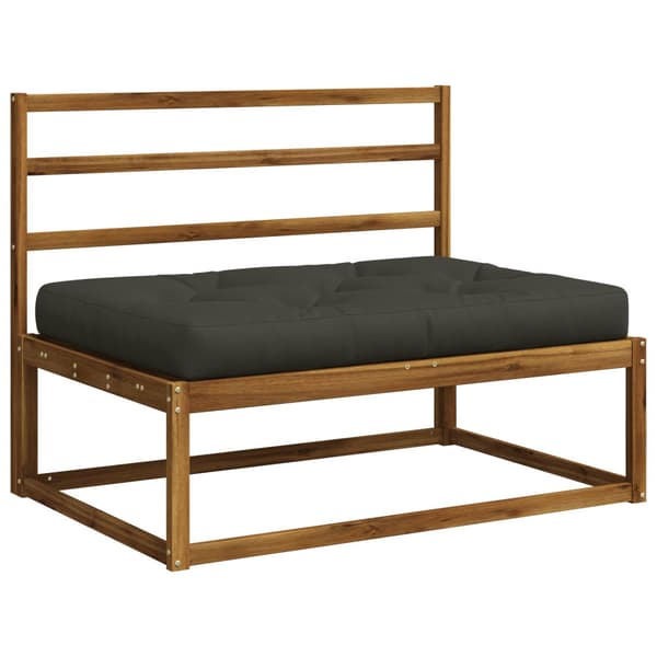 Pallkudd VIANEN 100% Polyester Antracit 120 x 60 x 12 cm