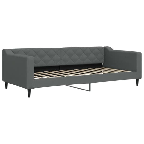 Dagbädd med madrass mörkgrå 90x200 cm tyg