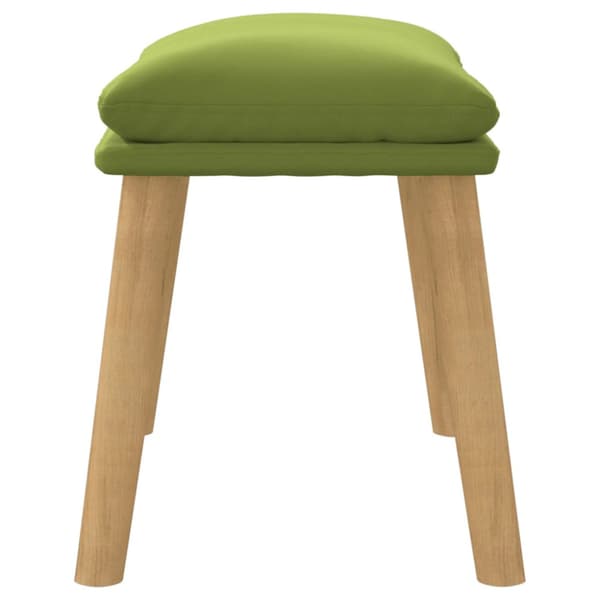 Fotpall ljusgrön 45x29,5x35 cm sammet