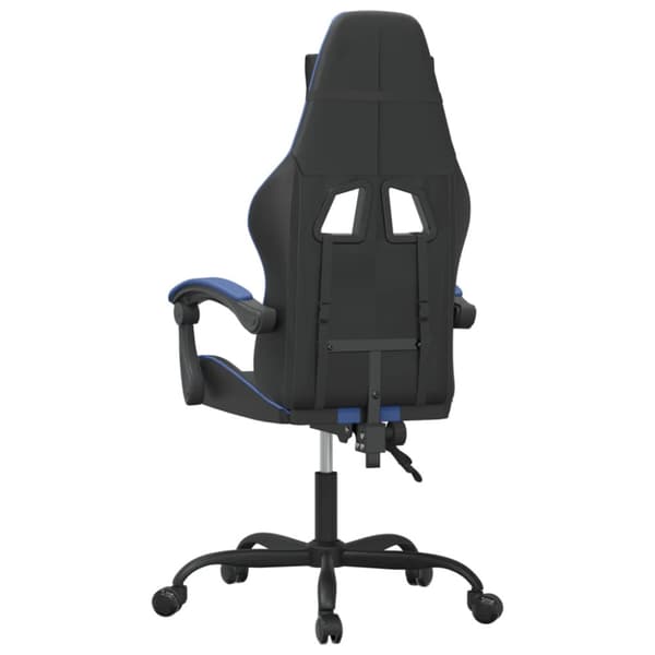 Gamingstol svart och blå konstläder
