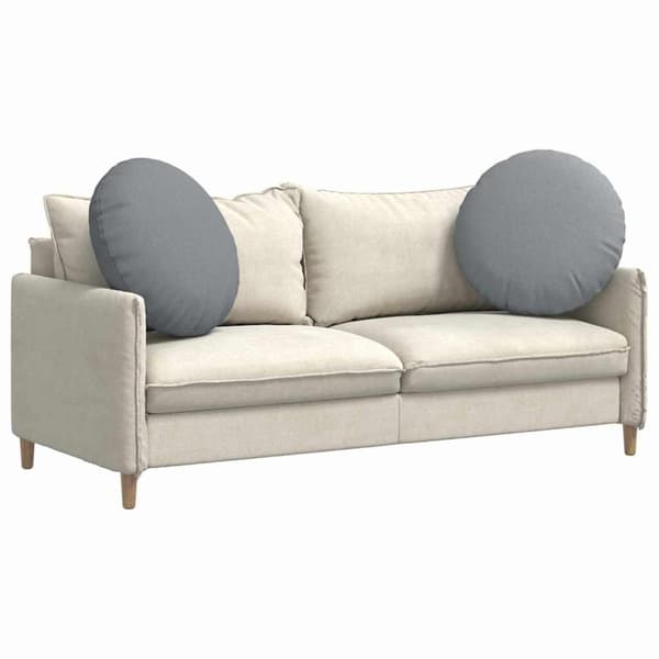 Sittkuddar 2 pcs Ljusgrå Ø60 x 21 cm tyg