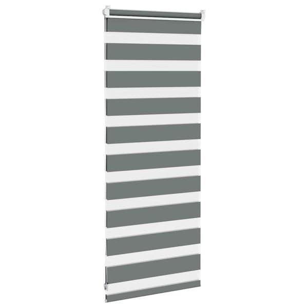 Rullgardin zebra mörkgrå 65x100 cm tyg bredd 60,9 cm polyester