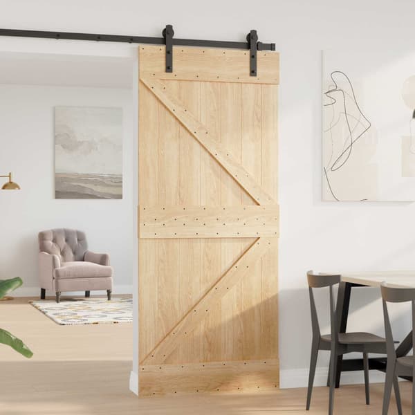 Dörr NARVIK 90 x 210 cm Massiv furuträdörr (obehandlad)