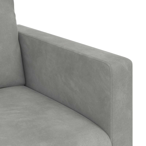 Soffset 2 pcs Ljusgrå 198 x 78 x 80 cm Sammet