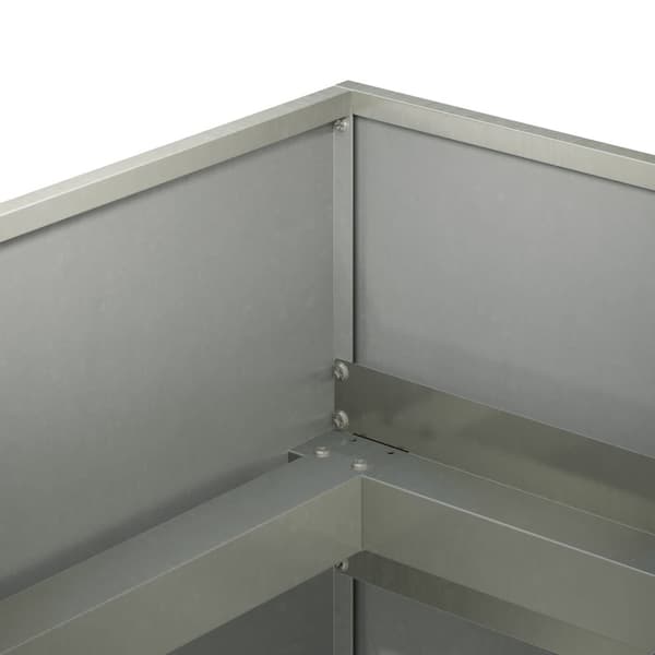 Trädgårdsplanterare Silver 120 x 80 x 60 cm Rostfritt stål