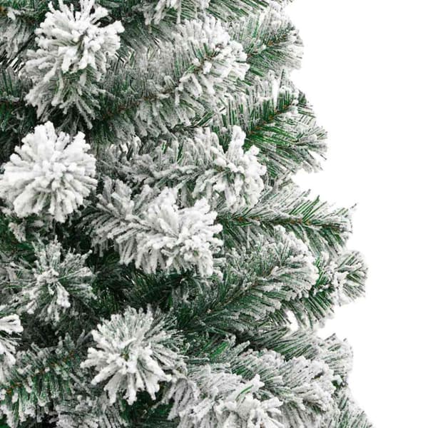 Plast Hingad Julgran 300 LED-lampor Grön och Vit 180 cm
