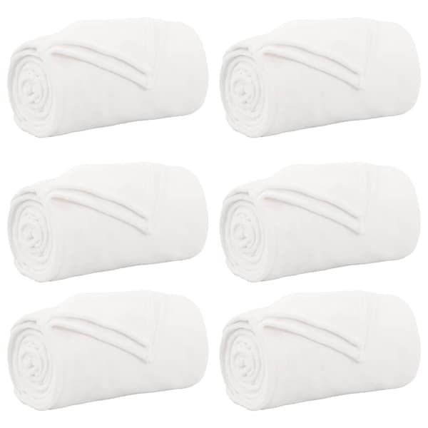 Filtar 6 pcs Vit 240 x 270 cm Fleece
