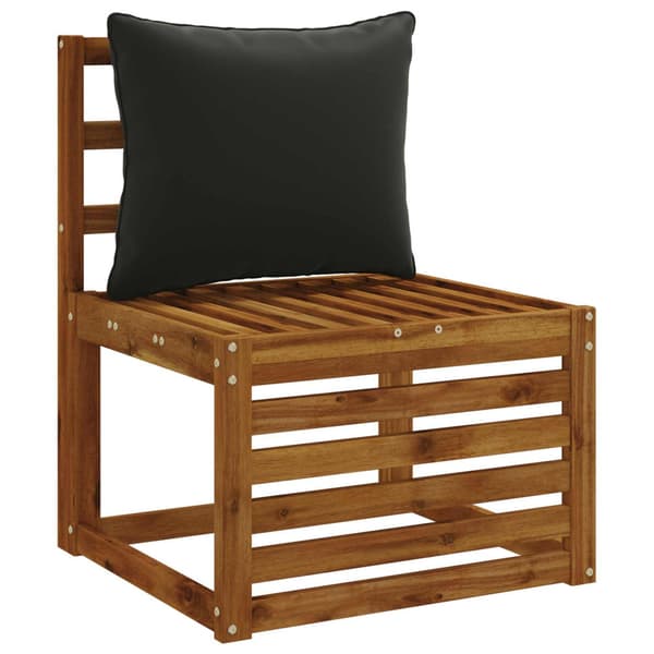 1-delad ryggkudde PUTTEN 100% Polyester Svart 50 x 40 x 15 cm