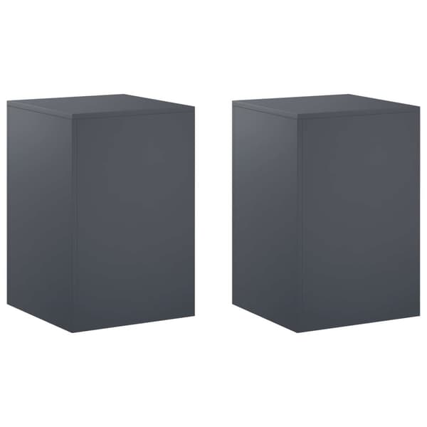 Växtställ 2 pcs Antracit 40 x 40 x 60 cm Galvaniserat stål