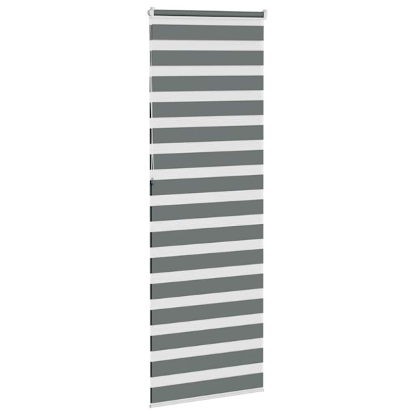 Rullgardin zebra mörkgrå 85x230 cm tyg bredd 80,9 cm polyester