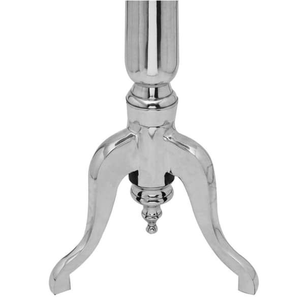 Runt sidobord aluminium silver
