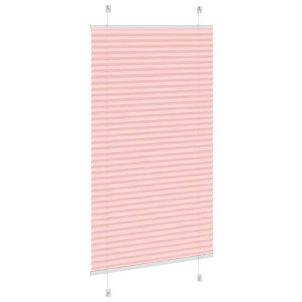 Plisserad persienn rosa 75x100 cm tyg bredd 74,4 cm polyester