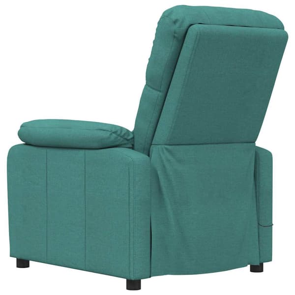 Massagefåtölj mörkgrön tyg