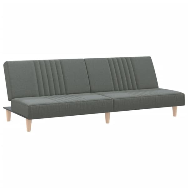 Bäddsoffa mörkgrå tyg