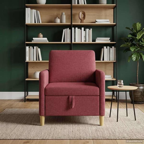 Soffa med förvaring Vinröd 72 x 78 x 87 cm Polyester
