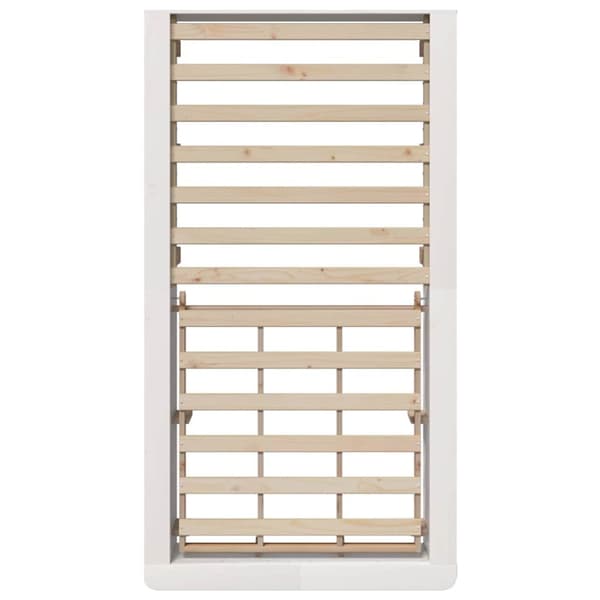 Sängram Vit 75 x 190 cm Massiv furu