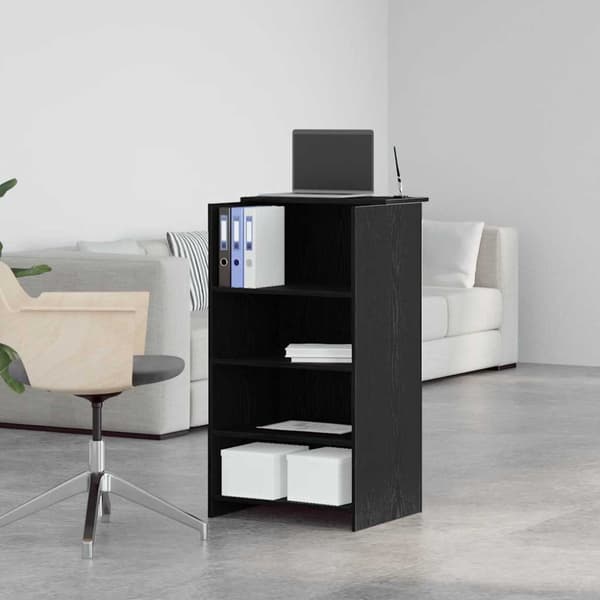 Receptionsdisk svart 55x50x103,5 cm konstruerat trä