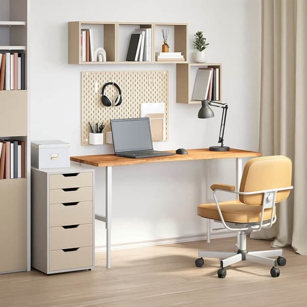 Bordsskiva ljusbrun 140x60x2,5 cm massiv ek rektangulär