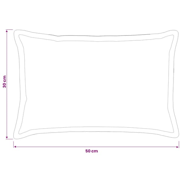 Kuddöverdrag 2 st HOUTEN Mörkgrå 30 x 50 cm Chenilletyg