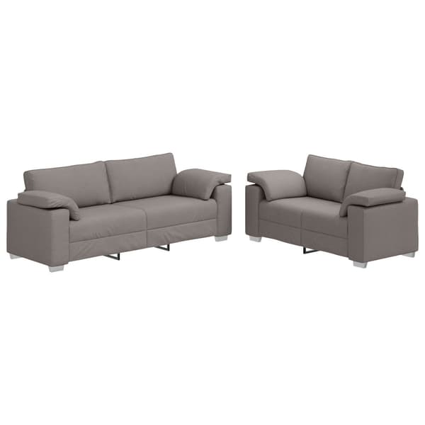 Soffa 2 pcs Taupe 219 x 80 x 82 cm tyg