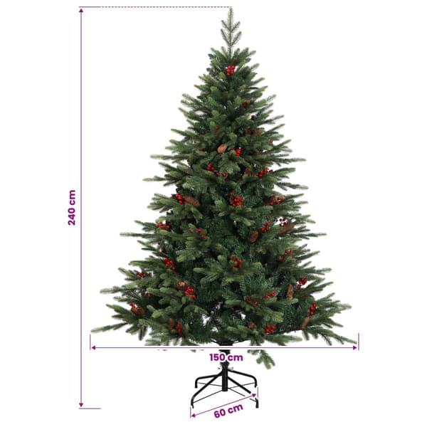 Plast Hingad Julgran 240 cm 300 LED-lampor Varmvit