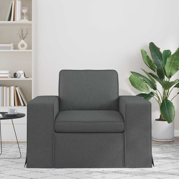 Soffa Mörkgrå 103 x 80 x 82 cm tyg