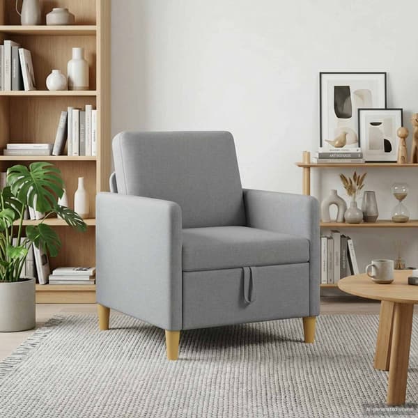 Soffa med förvaring Ljusgrå 72 x 78 x 87 cm Polyester
