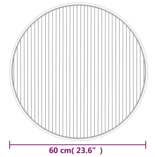 Matta rund natur 60 cm bambu
