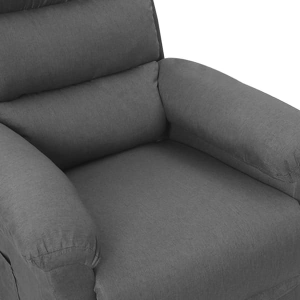 Reclinerfåtölj ljusgrå tyg