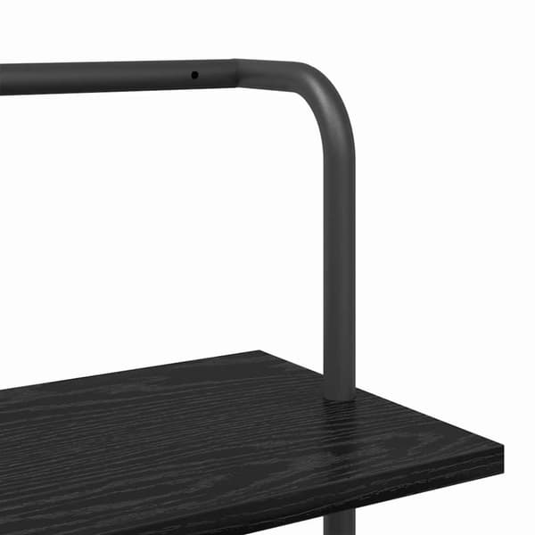 Hyllsystem Svart Ek 60 x 24 x 168 cm Konstruerat trä