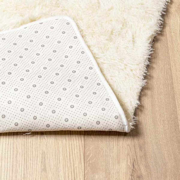 Ryamatta med lång lugg NAVARRA gräddvit 120x170 cm polyester