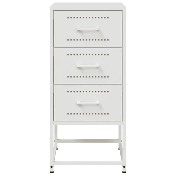 Sängbord vit 36x39x78 cm stål