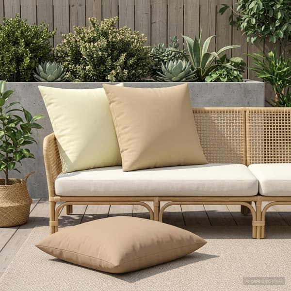 Kudde med kudde HEERLEN 2 st Beige Polyester