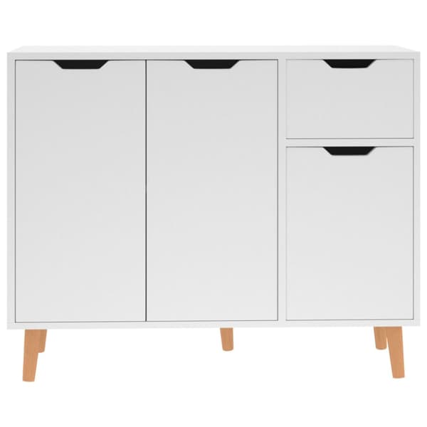 Skänk vit 90x30x72 cm konstruerat trä