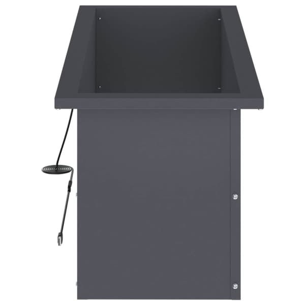 Odlingslåda med LED Antracit 30 x 80 x 30 cm Stål