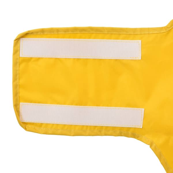 Regnrock för hundar med reflekterande remsor polyester gul L