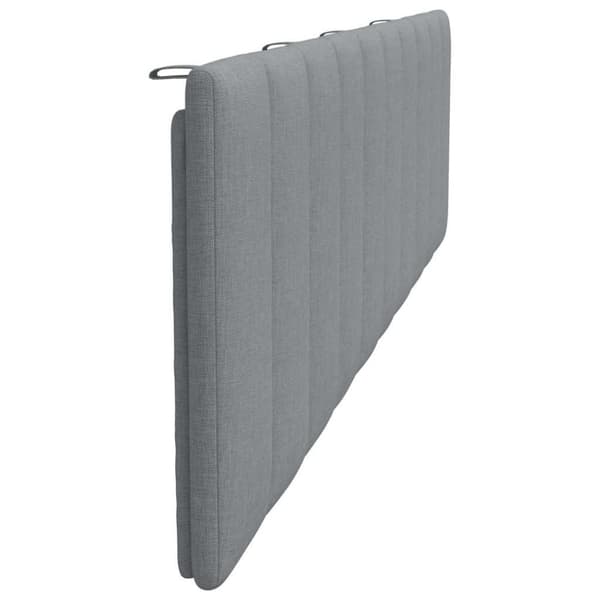 Headboard Cushion "Hanko" Light Grey 200 cm Fabric