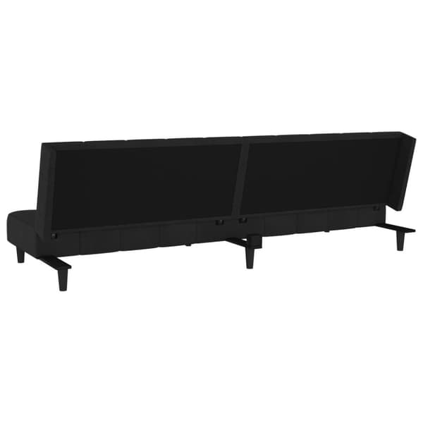 Bäddsoffa 2-sits svart sammet