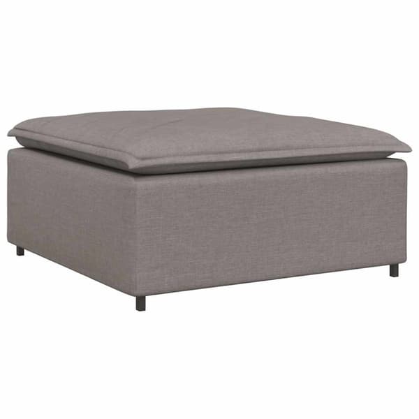 Modulsoffa med fotpall och dynor i taupe