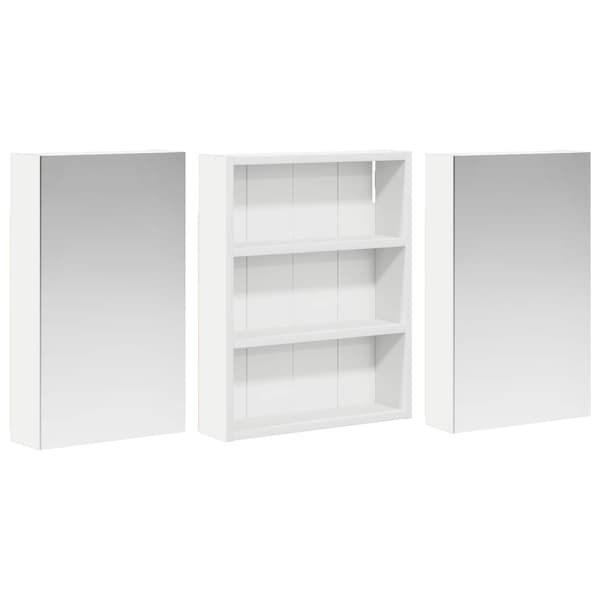 Badrumsskåpsset 3 st 100 x 10,5 x 50 cm Konstruerat trä