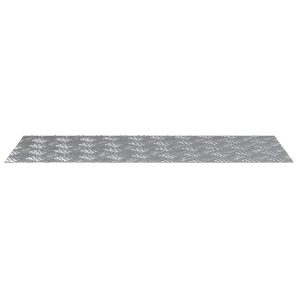 Trappsteg Rektangulär 2 pcs Silver 100 x 40 cm Aluminium
