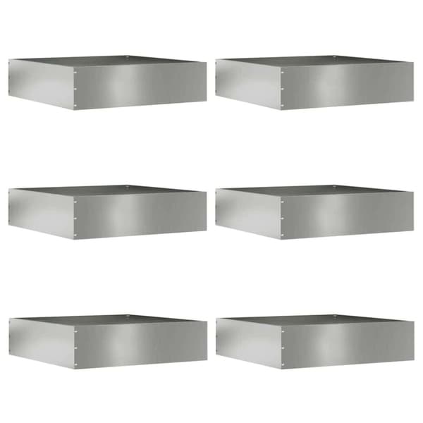 Kant för gräsmatta 6 pcs Silver 50 x 50 x 13 cm
