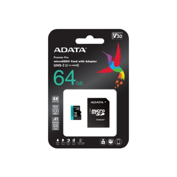 ADATA Premier Pro V30S - flash-minneskort - 64 GB - mikroSDXC UHS-I