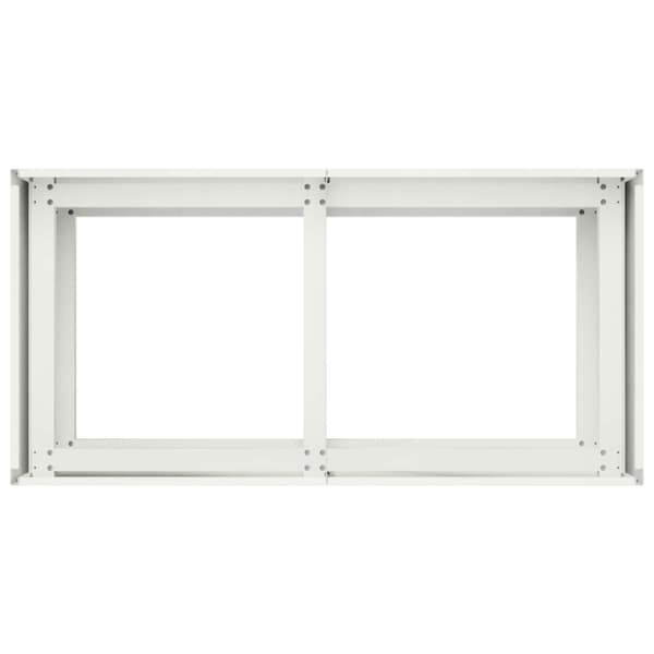 Trädgårdsplanterare Vit 80 x 40 x 60 cm Kallvalsat stål