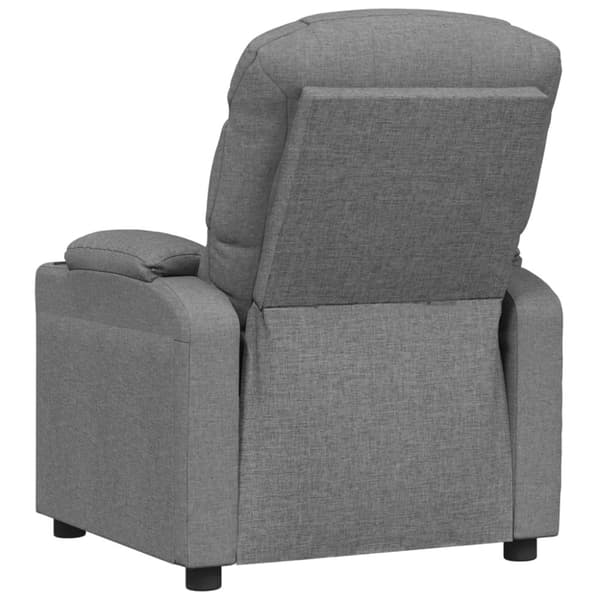 Reclinerfåtölj ljusgrå tyg