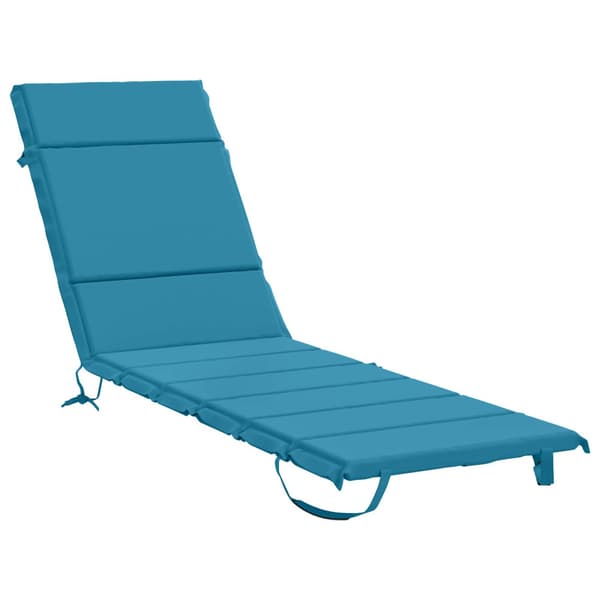 Solstol Kudde GEMERT 100% Polyester Ljusblå 200 x 55 x 3 cm