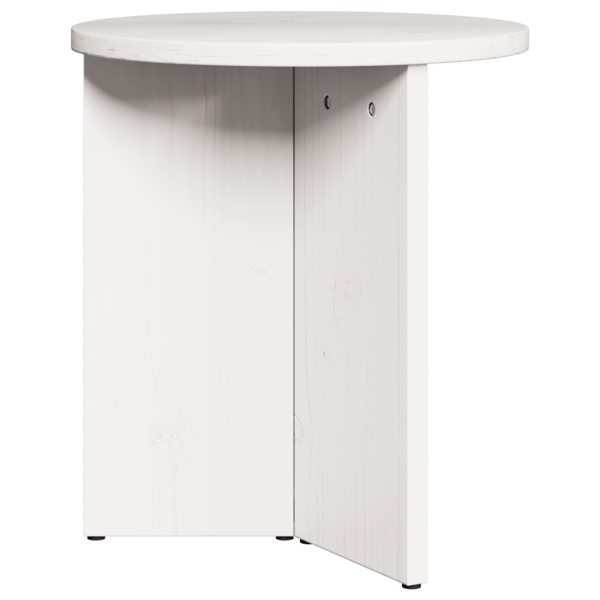 Kaffeebord 2 pcs Vit Massivt tallträ