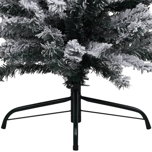 Smal plastgran med snö grön 120 cm PVC